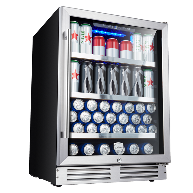 23.4-in W 175-Can Capacity Stainless Steel Dual Zone Cooling Built-In/freestanding Wine Cooler