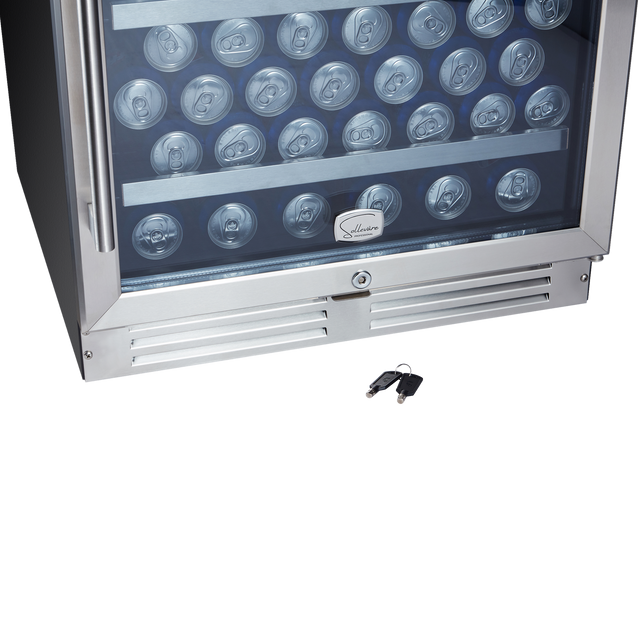 23.4-in W 175-Can Capacity Stainless Steel Dual Zone Cooling Built-In/freestanding Wine Cooler