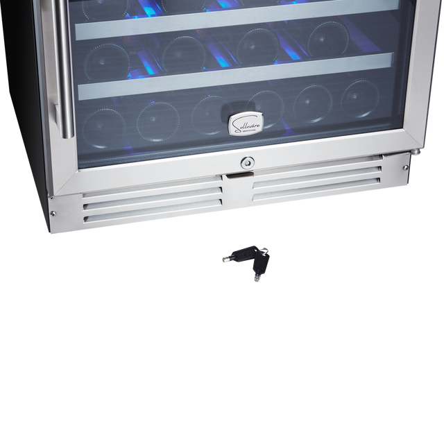 23.4-in W 46-Bottle Capacity Stainless Steel Dual Zone Cooling Built-In/freestanding Wine Cooler