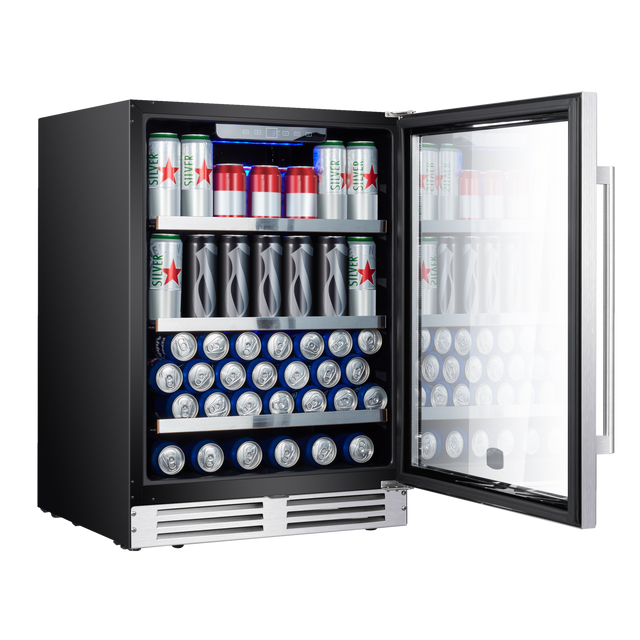 23.4-in W 175-Can Capacity Stainless Steel Dual Zone Cooling Built-In/freestanding Wine Cooler