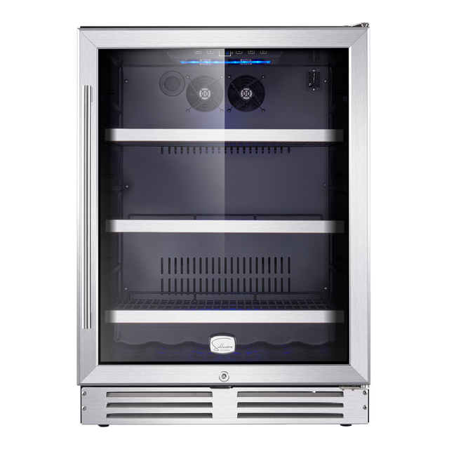 23.4-in W 175-Can Capacity Stainless Steel Dual Zone Cooling Built-In/freestanding Wine Cooler