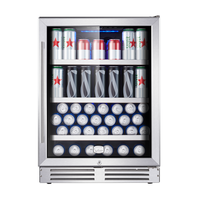 23.4-in W 175-Can Capacity Stainless Steel Dual Zone Cooling Built-In/freestanding Wine Cooler